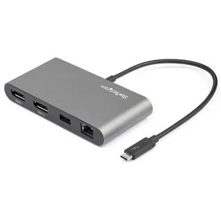 Startech Thunderbolt 3 Dual 4K 60Hz DP Mini-Dock, GbE, 1x USB 5Gbps, 28cm