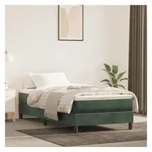 vidaXL Boxspringbett 90 x 200 cm dunkelgrün