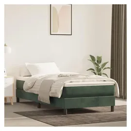 vidaXL Boxspringbett 90 x 200 cm dunkelgrün