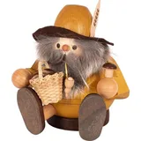 Erzgebirgische Volkskunst Richard Glässer GmbH Räuchermann Erzgebirge Richard Glässer Seiffen Rauchmann Kugelrauchmann Waldschrat mit Pilzen, sitzend, 26479