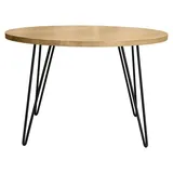 miliboo Runder Esstisch 116 x 76 cm braun/schwarz