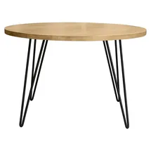 miliboo Runder Esstisch 116 x 76 cm braun/schwarz