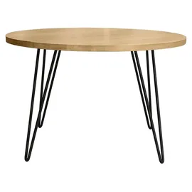 miliboo Runder Esstisch 116 x 76 cm braun/schwarz