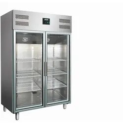 SARO Gewerbekühlschrank mit Glastür - 2/1 GN Modell GN 1200 TNG