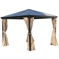 Jet-Line Garten Pavillion Pergola Suez II 3x3m braun aus