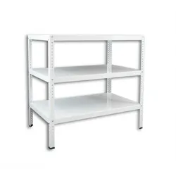 Geschraubtes Abstellraum Regal Biedrax 45 x 150 x 150 cm, weiss - 3 Fachböden