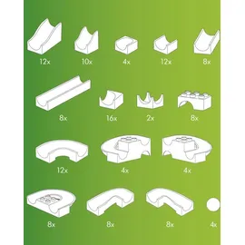 HUBELINO Kugelbahn Bahnelemente-Set 128-tlg 420381