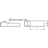 Industrial Quality Supplies DIN 6887 Nasenkeil, ST C45K 16x10x80