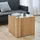 Svita Beistelltisch Wohnzimmertisch Eckig Quadratisch 50x50Rattan-Optik Paulownia Holz Natur