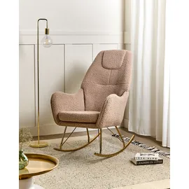 Beliani Schaukelsessel GULSELE Bouclé Beige