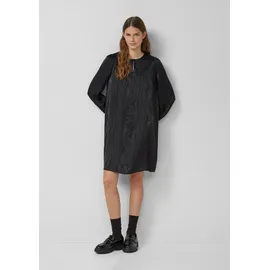 s.Oliver Fließendes Jacquardkleid Kleid Schwarz 38