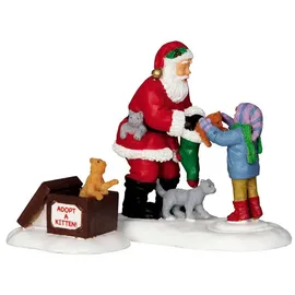 Lemax Santa And Kittens Set Of 2 Art.-nr. 22045