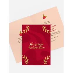 Einladungen Weihnachtskarten selbst gestalten mit Spruch und Fotos im Onlinedesigner bei Meine-Kartenmanufaktur.de
