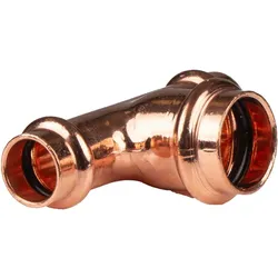 Kupfer Pressfitting T-Stück Mittelgang erweitert 15 x 22 x 15 mm V+M-Kontur DVGW