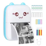 Mini Drucker Mobiler Fotodrucker für Smartphone Tragbarer Mini Fotodrucker Wireless Fotodruckers Thermodrucker Bluetooth Taschendrucker Kompatibel mit Android-und iOS-System für Journal,Reisen