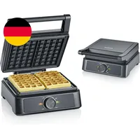 SEVERIN Waffeleisen Belgische Waffel, Quadratische Waffeln, Keramikbeschichtung
