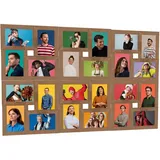vidaXL Collage Bilderrahmen Für 24x(13x18 Cm) Fotos Hellbraun Mdf Vidaxl