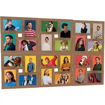 vidaXL Collage Bilderrahmen Für 24x(13x18 Cm) Fotos Hellbraun Mdf Vidaxl