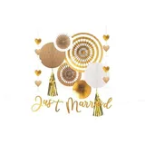 amscan® Partydeko-Set gold Hochzeit
