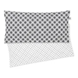 Kissenbezug IRISETTE "Bea", grau (grafit), B:80cm L:40cm, Mako-Satin, Obermaterial: 100% Baumwolle, Kissenbezüge, zeitlose Instagram-Blogger-Kollektion