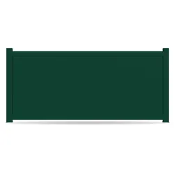 Zaun, Aluminium, Moosgrün RAL 6005, Modell Dresden, flexible Befestigungssysteme, Zaunelement individuell konfigurierbar