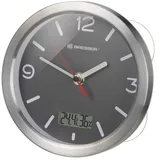 Bresser Wanduhr Mytime Bath 25 cm, silber/grau , Grau