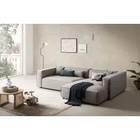 Ecksofa "PIARA XXL, Big-Sofa, Cord, Leinenoptik o. Strukturstoff, L-Form", grau (silbergrau), B:288cm H:66cm T:198cm, 100% Polyester, LEGER HOME BY LENA GERCKE, Sofas, Ecksofa, wahlweise Ottomane rechts/links, Kedernaht, extra tiefe Sitzfläche