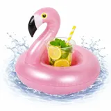 Getränkehalter aufblasbar Luftmatratze Schwimmring Schwimmreif für Pool, Cocktailhalter, Bierhalter, Becher, Dosenhalter, Becherhalter Bier (Flamingo rosa)