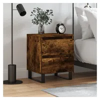 VidaXL Nachttisch Räuchereiche 40x35x50 cm Holzwerkstoff