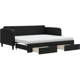 vidaXL Tagesbett 90 x 190 cm Schwarz