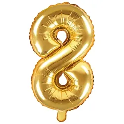 Folienballon gold Zahl 8