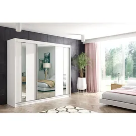 altdecor Schiebetürenschrank Grace 240 x 216 x 61 cm Weiß