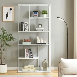 [en.casa] Standregal Vehmaa 90 x 30 x 188 cm Weiß
