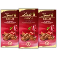 Lindt Kirsch Vollmilch Tafel 3x 100g