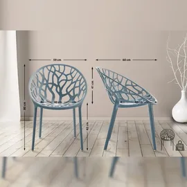 CLP Gartenstuhl Hope 59 x 59 x 80 cm grau