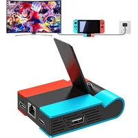 Tendak Switch Docking Station - Tendak TV Dock für Nintendo Switch/Switch OLED, Faltbare Typ C zu HDMI Adapter Switch Ladestation mit 1000Mbit RJ45 Ethernet Adapter und 2X USB Anschluss