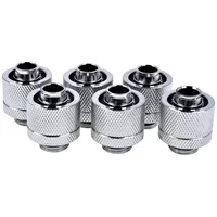 Alphacool Eiszapfen Pack 6 Kompressionsanschlüsse G1/4 16/10mm Verchromt