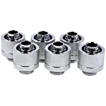 Alphacool Eiszapfen Pack 6 Kompressionsanschlüsse G1/4 16/10mm Verchromt