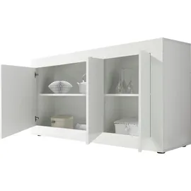 Home Affaire Basic 160 x 86 x 43 cm Weiß hochglanz