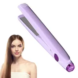 Mini Glätteisen Kabellos, 2 in 1 Mini Lockenstab und Glätteisen Haarglätter Kabellos Glätteisen Locken und Glätten Haarglätter Und Lockenstab mit USB-C für Alle Arten von Haaren (Lila)