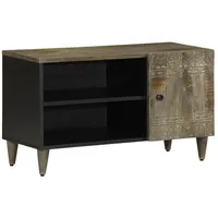 VidaXL TV-Schrank Hellgrau 80x31,5x46 cm Massivholz Mango