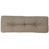 vidaXL Palettenkissen Taupe 120x40x12 cm Stoff