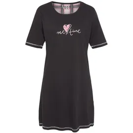 vivance dreams by lascana Sleepshirt Nachthemd Kariert Rosa/Schwarz 40/42