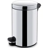 HENDI Runder Tretabfalleimer 30 l Silber