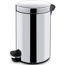 HENDI Runder Tretabfalleimer 30 l Silber
