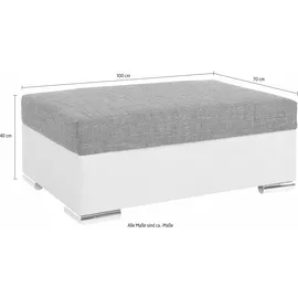 Collection AB Hocker John optional Federkernpolsterung 100 x 40 x 70 cm Braun