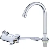 Pedal-Wasserhahn, Badezimmer-Waschbecken-Wasserhahn-Set, medizinisches Labor, Pedal-Waschbecken-Wasserhahn-Set, Zubehör, 1 Stück