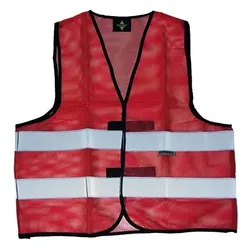 Korntex Hi-Vis Mesh Safety Vest Thessaloniki - red - 4XL
