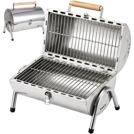 Relaxdays Tischgrill Silber