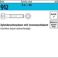 Hörger & Geßler DIN 912/ISO 4762 Zylinderkopf-Schaftschraube M10x55 Edelstahl